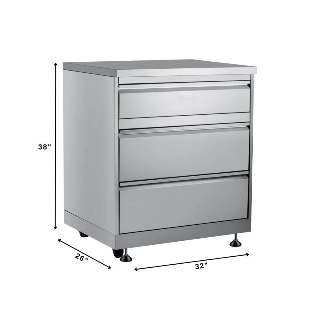 Outdoor Kitchen 3 Drawer Cabinet