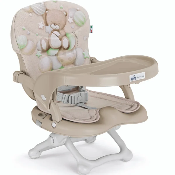 CAM Smarty Pop Booster Highchair Teddy Bubbles Beige