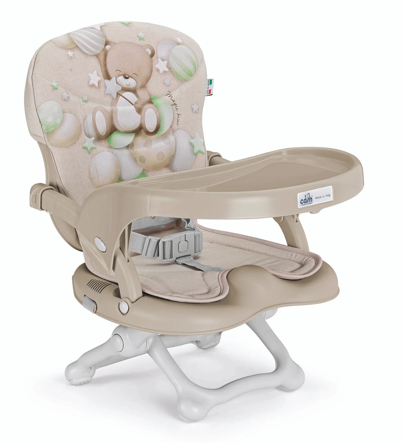 CAM Smarty Pop Booster Highchair Teddy Bubbles Beige