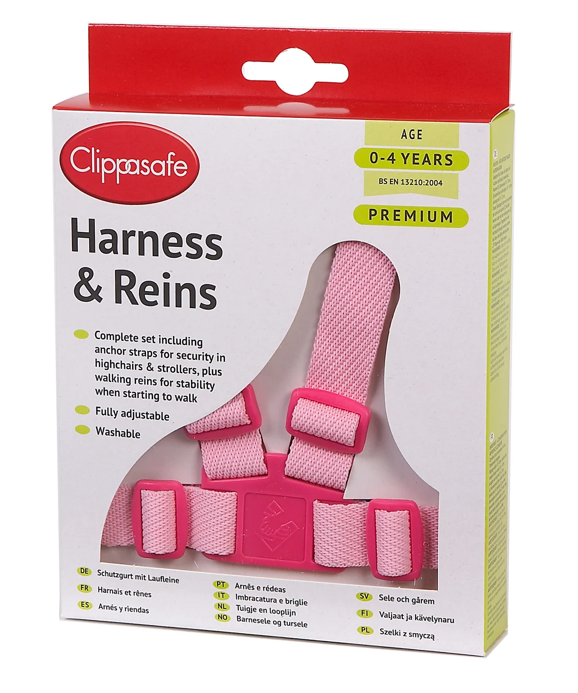 Clippasafe Premium Harness Reins Pink