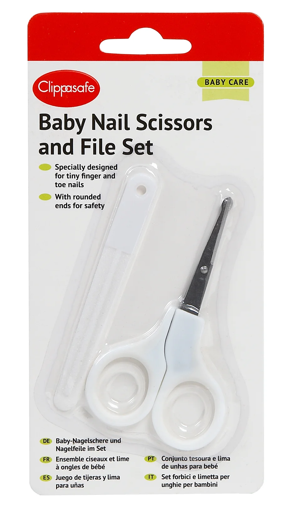 Clippasafe Baby Nail Scissors & File Set