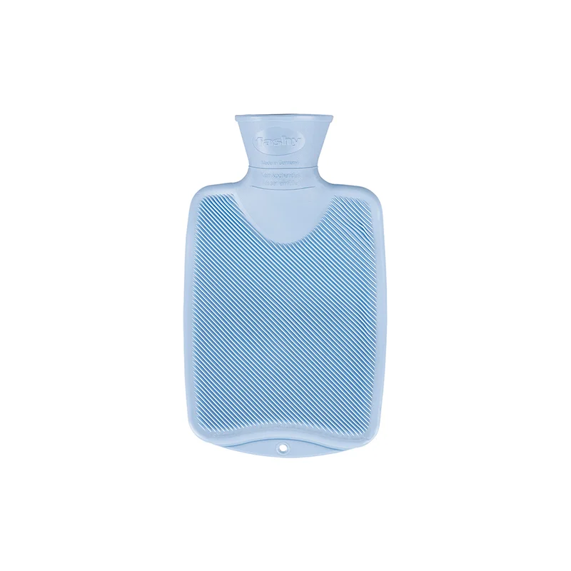 Fashy Hot Water Bottle Single Ribbed Blue 0.8L