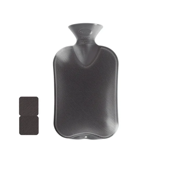 Fashy Hot Water Bottle Double Ribbed 2L Anthracite