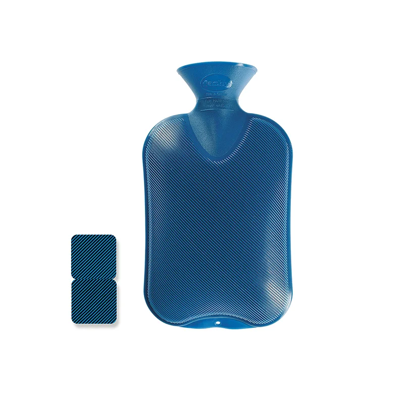 Fashy Hot Water Bottle Double Ribbed 2L Sapphire