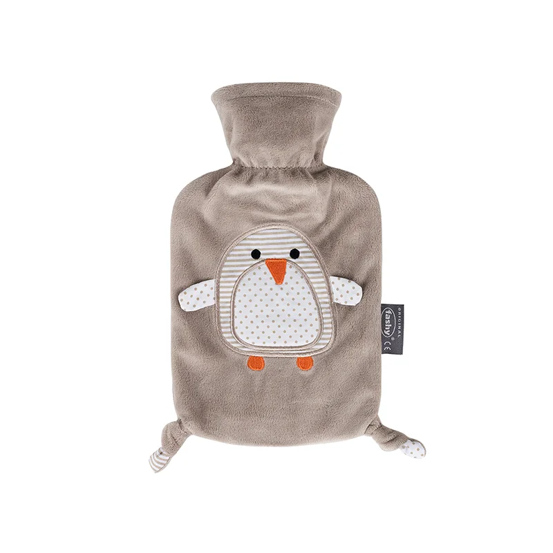 Fashy Hot Water Bottle 0.8L plush cover Penguin