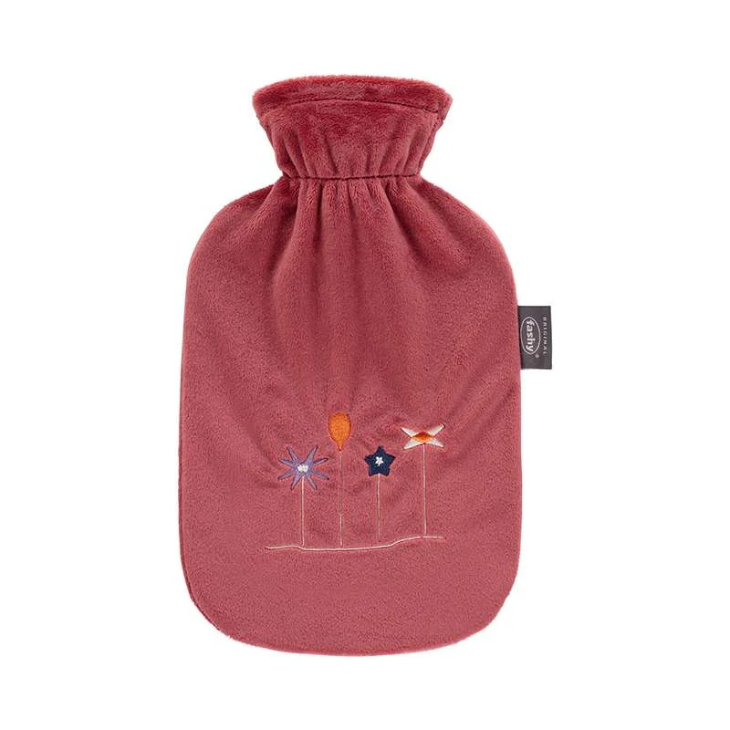 Fashy Hot Water Bottle with Plush Cover 2L
