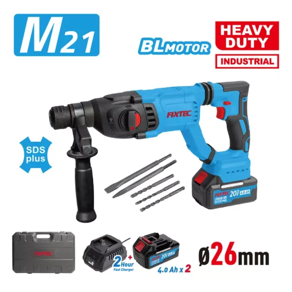 20V Li-ion Brushless Rotary Hammer Work with Makita type battery